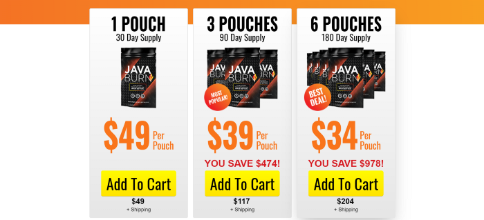 Java Burn price